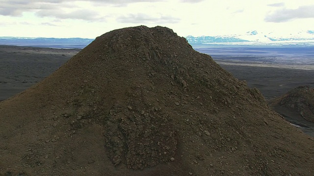 火山灰锥/冰岛的WS AERIAL ZO视图视频素材