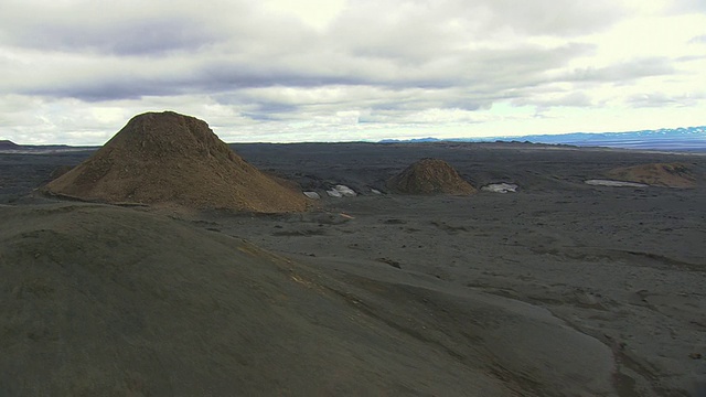 WS AERIAL ZI ZO冰岛火山渣锥景观视频素材