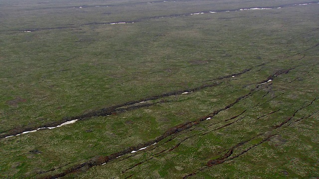 冰岛Jokulsargljufur国家公园火山平原地区的WS AERIAL TD图视频素材