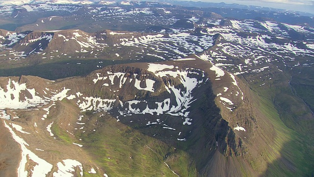 Westfjords山/冰岛的WS AREAIL视图视频素材