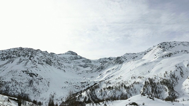 时间流逝的观点，云漂移雪山视频素材