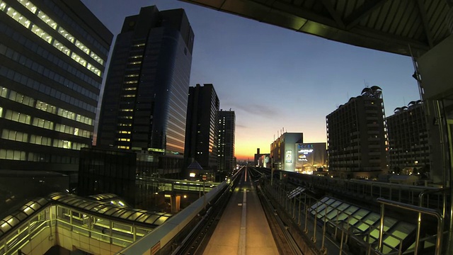 MS POV T/L单轨铁路，百合阁/台场，日本东京视频素材