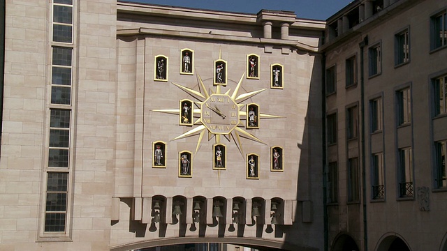 MS View of Carillon of Mont des Arts /比利时布鲁塞尔视频素材