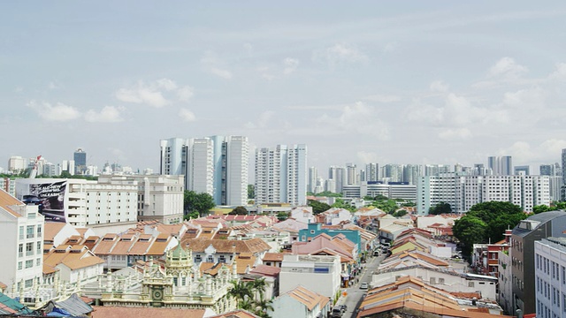 布吉斯街和小印度的高架景观视频素材