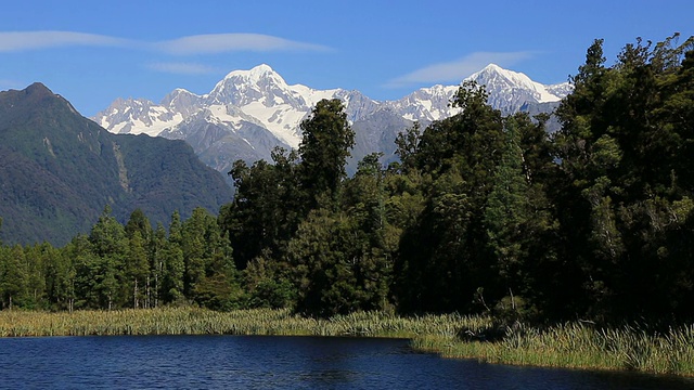 马西森湖全景，新西兰视频素材