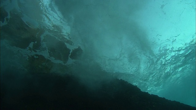 墨西哥，水下海浪，浪涌视频素材