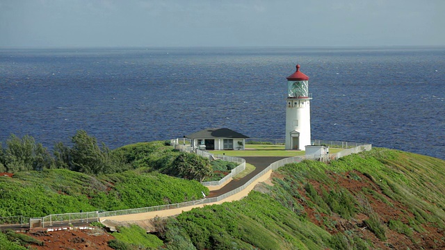 基拉韦厄灯塔之路/基拉韦厄，考艾岛，夏威夷，美国视频素材