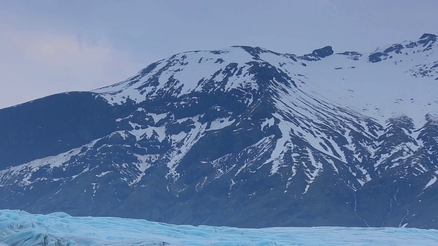 冰岛Skaftafell国家公园的Skaftafell冰川和雪山视频素材