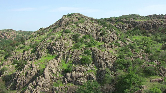 WS空中岩石地形和威奇托山脉/俄克拉荷马州，美国视频素材