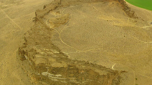 WS鸟瞰图Fort Rock火山岩层/俄勒冈州，美国视频素材