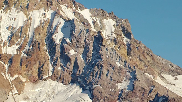 MS航空胡德山沿山脊向上的雪峰/俄勒冈州，美国视频素材