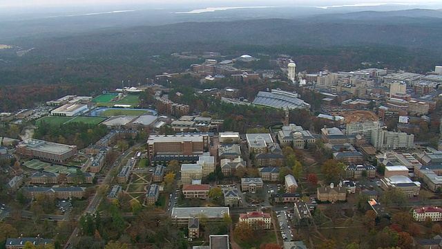 美国北卡罗莱纳大学WS鸟瞰图视频素材