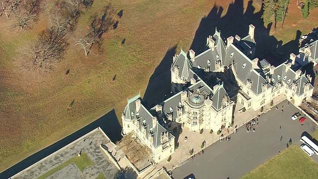 MS航拍Biltmore Estate / North Carolina，美国视频素材