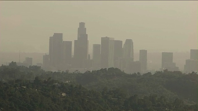 远处的洛杉矶天际线视频下载