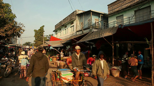 WS Street market / Prome, Pyay，缅甸视频素材