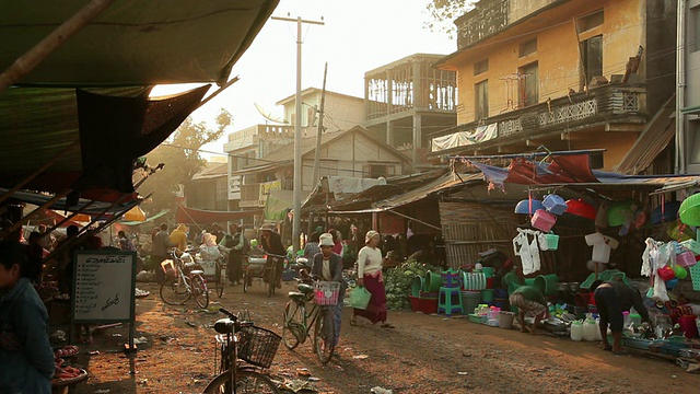 WS Street market / Prome, Pyay，缅甸视频素材