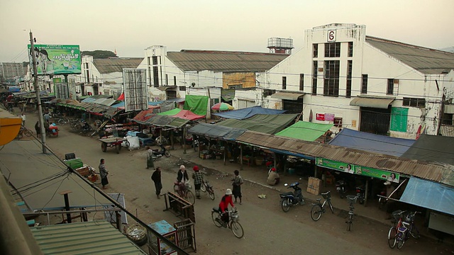 WS HA Street scene / Prome, Pyay，缅甸视频素材