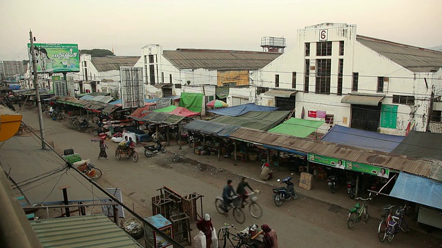 WS HA Street scene / Prome, Pyay，缅甸视频素材