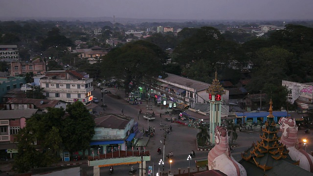 WS HA Street scene / Prome, Pyay，缅甸视频素材