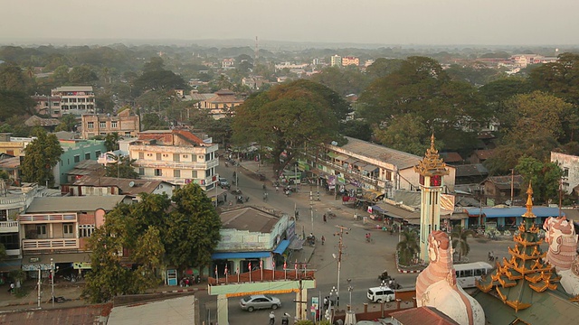 WS HA Street scene / Prome, Pyay，缅甸视频素材