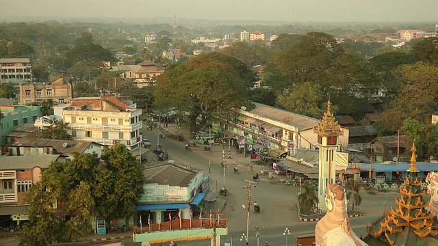 WS HA Street scene / Prome, Pyay，缅甸视频素材