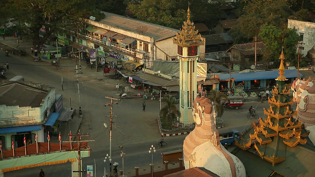 WS HA Street scene / Prome, Pyay，缅甸视频素材