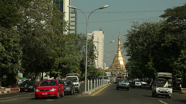 WS街景/仰光，仰光，缅甸视频素材