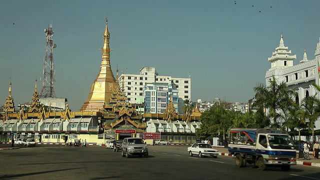 WS街景/仰光，仰光，缅甸视频素材