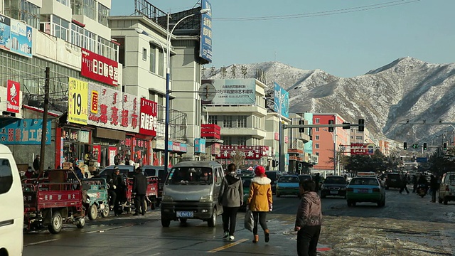 WS街景/中国内蒙古景鹏视频素材