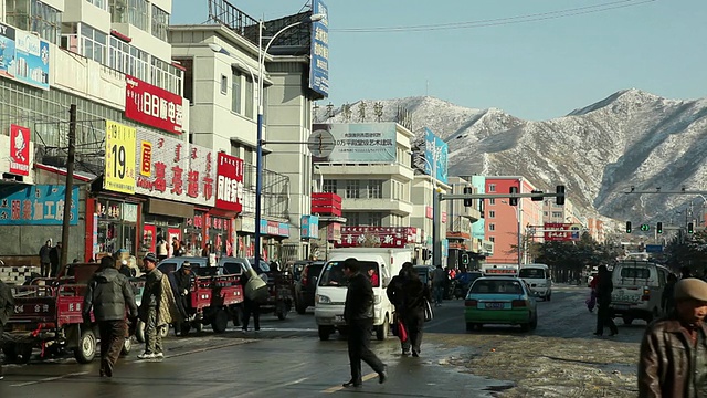 WS街景/中国内蒙古景鹏视频素材