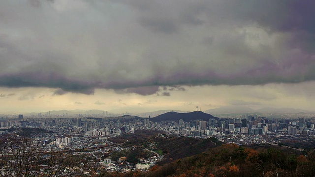 韩国首尔城市景观WS T/L视频素材