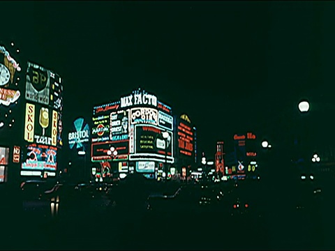 1960年代的伦敦夜景视频素材