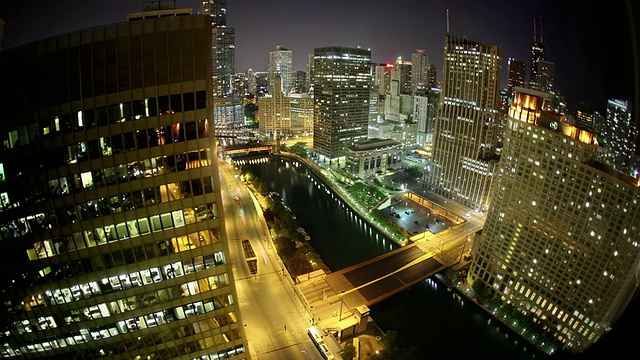 东威克路的大田夏潘夜车流视频素材