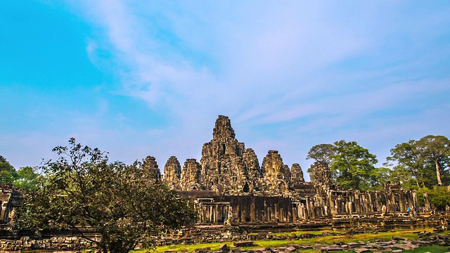 MS DS T/L The Bayorn Temple in Angkor Wat / Angkor，暹粒省，哥伦比亚视频素材