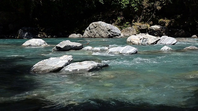 新西兰流动的河流视频素材