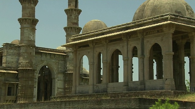 拉回清真寺champaner gujarat视频素材