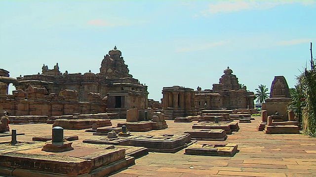 潘右Pattadakal庙巴达米印度卡纳塔克邦视频素材