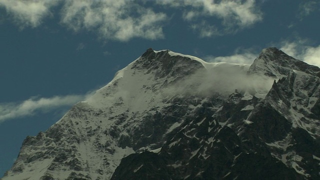 拉回北阿坎德邦雪山视频素材