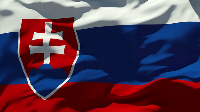 Slovakian旗视频素材