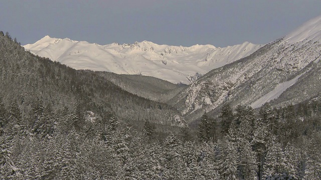 冬天，山景，日出视频素材