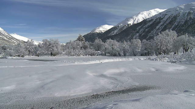 冬季山地景观视频素材