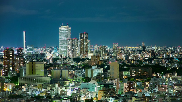 日本东京池袋区的夜景视频素材