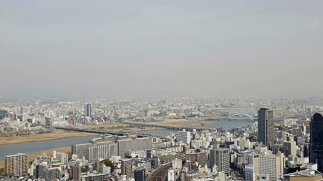 城市景观/大阪，日本视频素材