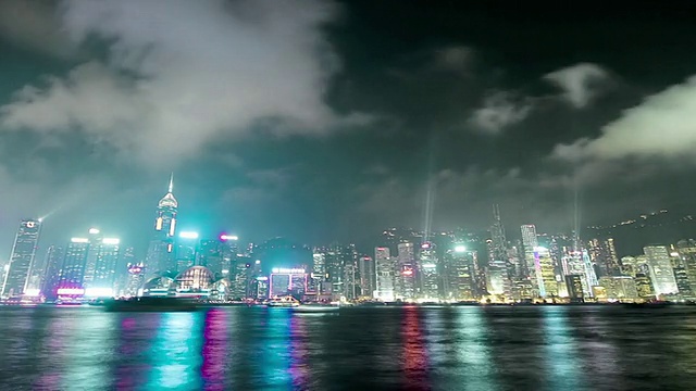 WS PAN T/L香港夜景/中国香港视频素材