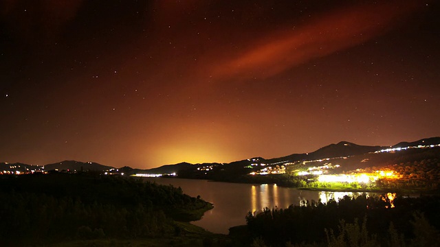 日落至夜，时光流逝视频素材