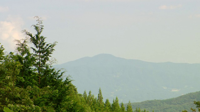 MS View of mountains / Fukashima，日本东北部视频素材