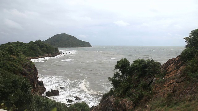 泰国湾暴风雨前的天气视频素材