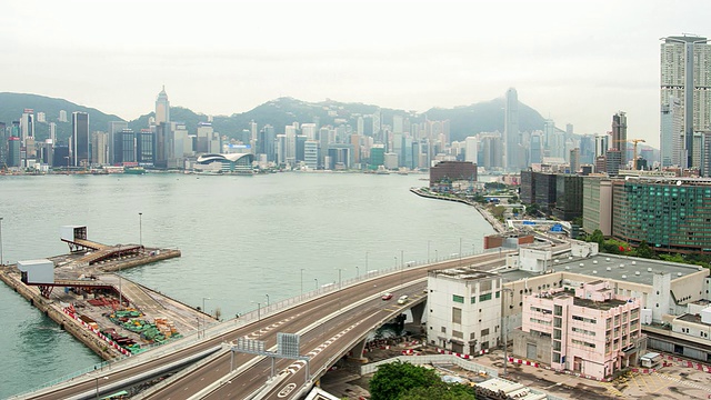 T/L WA香港天际线和海港视频素材