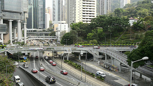 香港市区的交通状况视频素材