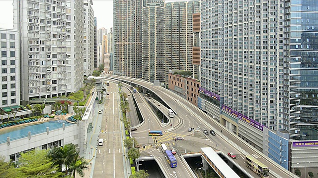 香港市区的交通状况视频素材